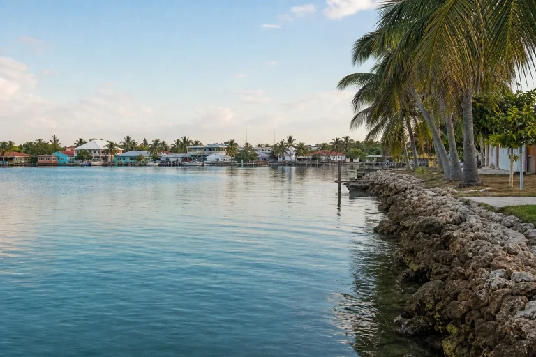 View across Corozal Bay in northern Belize